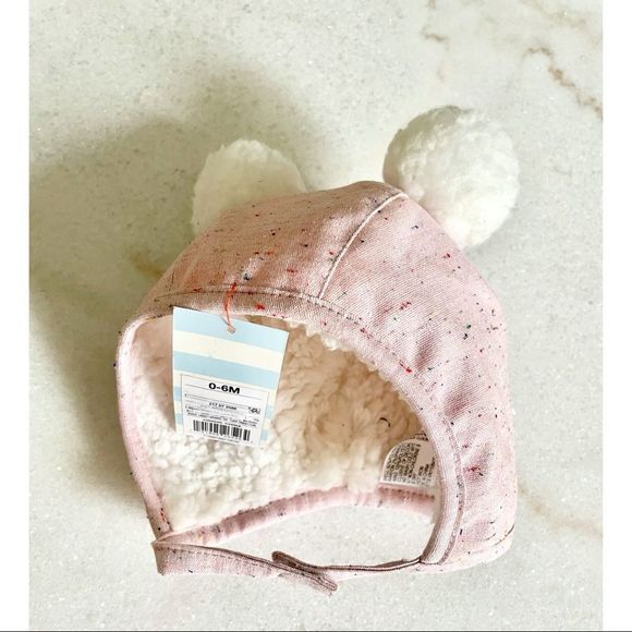 Cat & Jack Other - Cat & Jacket Pink Marled Baby Pom Pom Hat New